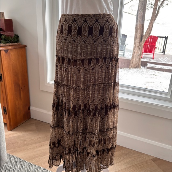 Jessica Dresses & Skirts - Jessica Boho Tiered Maxi Skirt 🤎